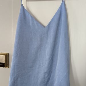 Express Baby Blue Silky Tank medium